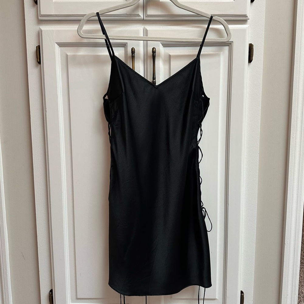 Victoria’s Secret Black Nighty Lace Up Sides Size Small